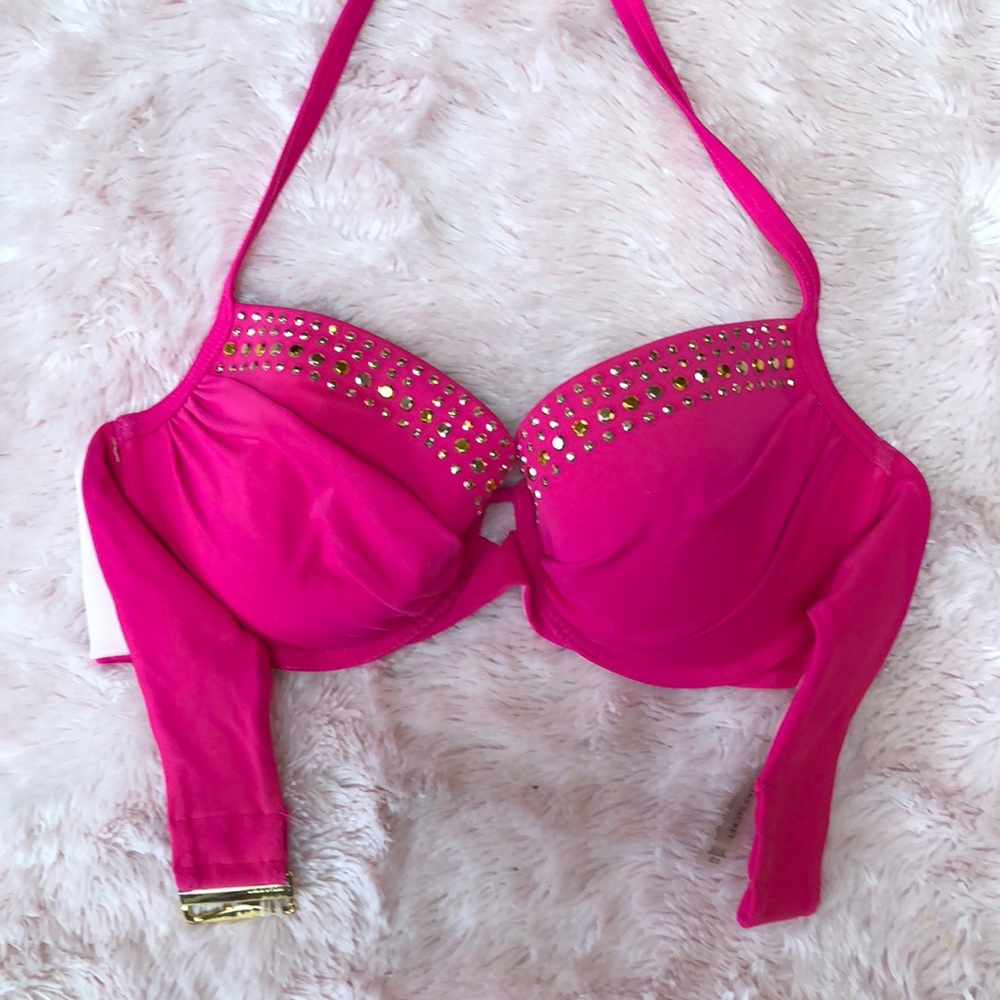 Victoria’s Secret Hot Pink Sparkly Bikini Top